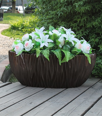 FO-234 Fiberglass Bowl Planter
