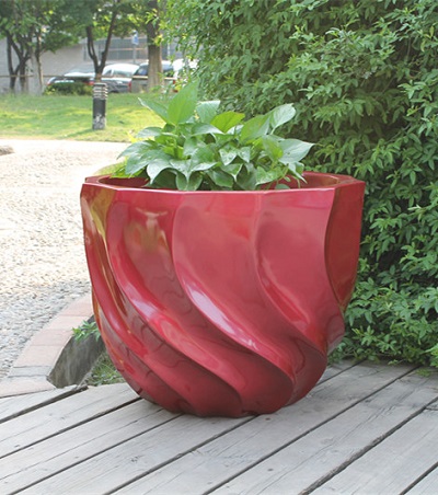 FO-235 Fiberglass Tapered Flowerpot