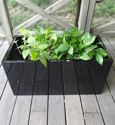 FO-282 Fiberglass Squared Flowerpot  