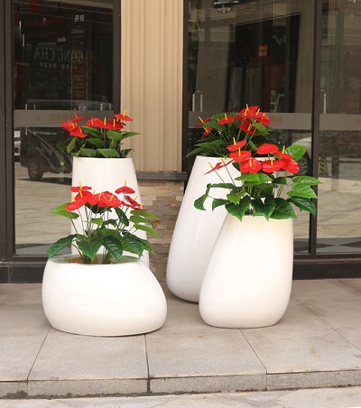 FO-350 Fiberglass Tall Tapered Flowerpot   - copy