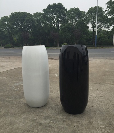 FO-356 Fiberglass Barrel-shaped Planter 