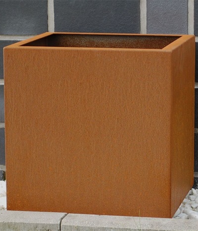 FO-9C39 Corton Steel Squared Planter 