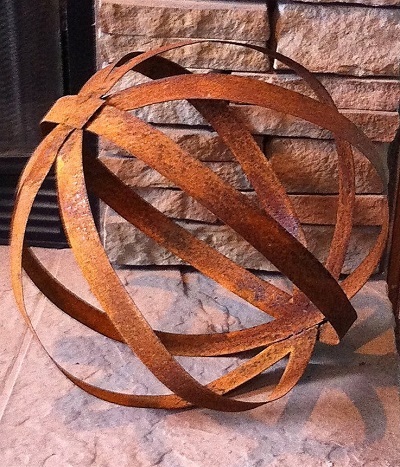 FO-9C81 Corten Steel Globular Sculpture