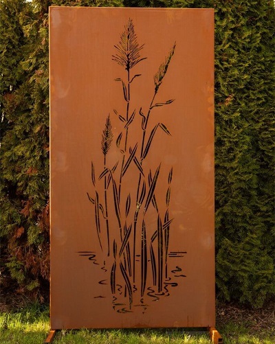 FO-LW9001 Corten Steel Squared Landscape Wall