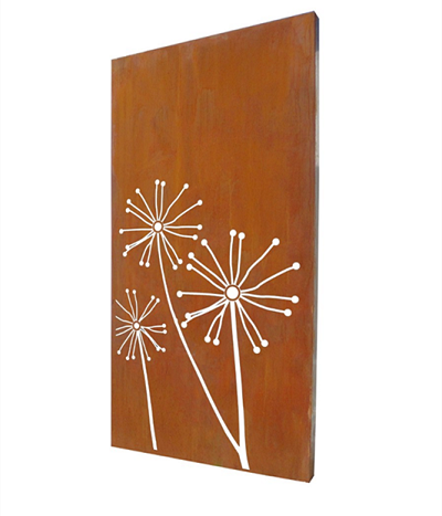 FO-LW9002 Corten Steel Hollow out Landscape Wall