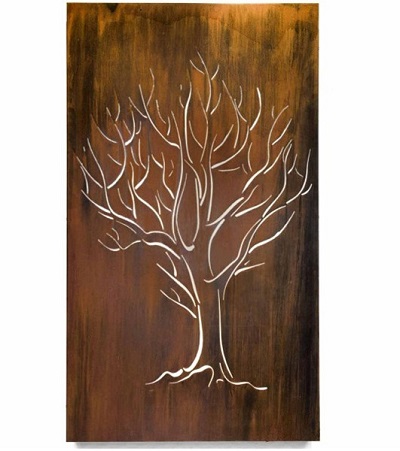 FO-LW9003 Corten Stee Wall Art Laser Cut Metal Pattern