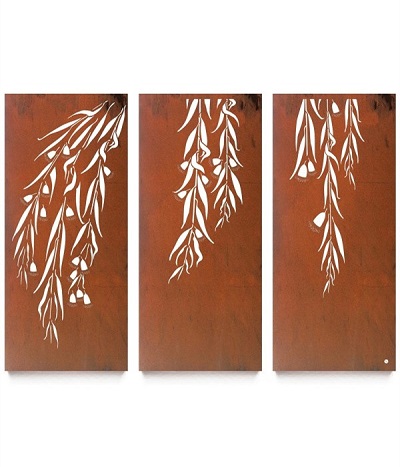 FO-LW9004 Laser Cut corten steel Metal Screen 