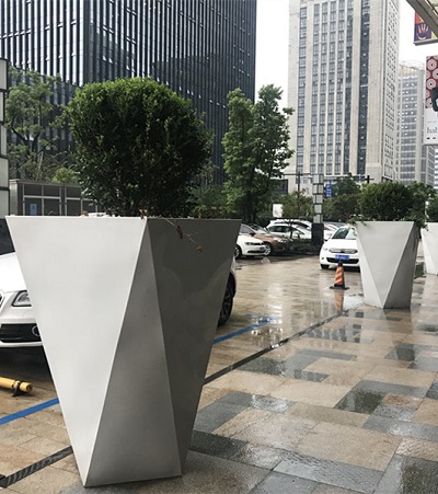 FO-9043 Stainless Steel Outdoor Garden Geometric planter