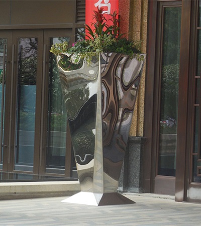 FO-9048 Stainless Steel Tapered Flowerpot