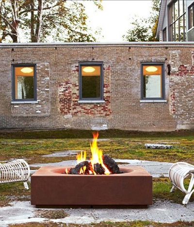FO-FP9002 Corten Steel Squared Fire Pit