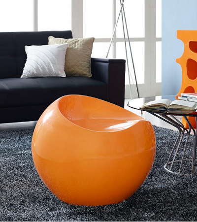 FO-ST5003 Colorful Outdoor Decorations Round Shaped Fiberglass Laying Seat