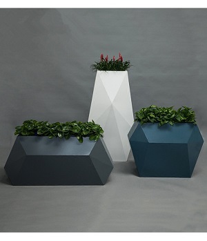 FO-9083 Stainless Steel Modern Flowerpot