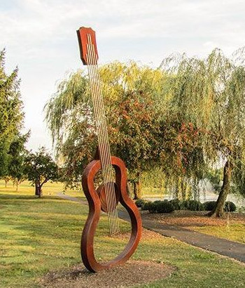 FO-9CS1 Corten Steel Guitar Sculpture
